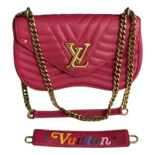 Pre-owned Louis Vuitton New Wave Leather Handbag In Pink