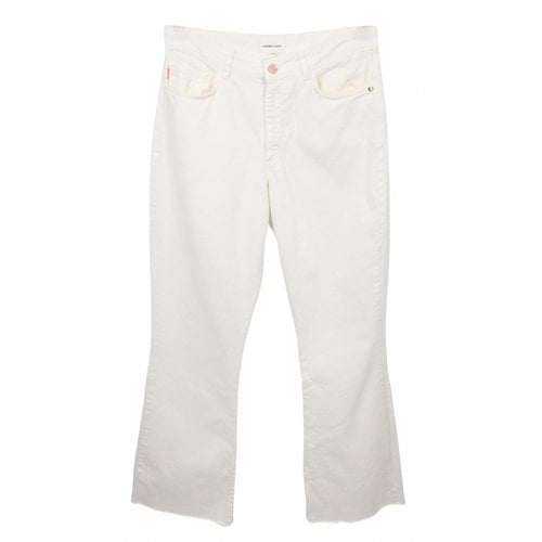 Pre-owned Fabienne Chapot Trousers In White