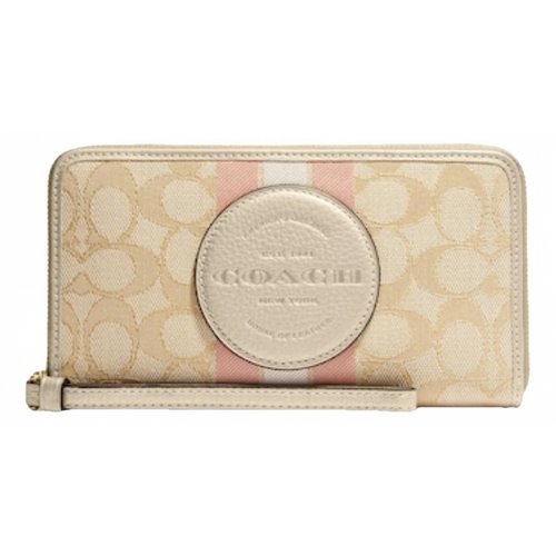 Pre-owned Coach Leather Wallet In Metallic