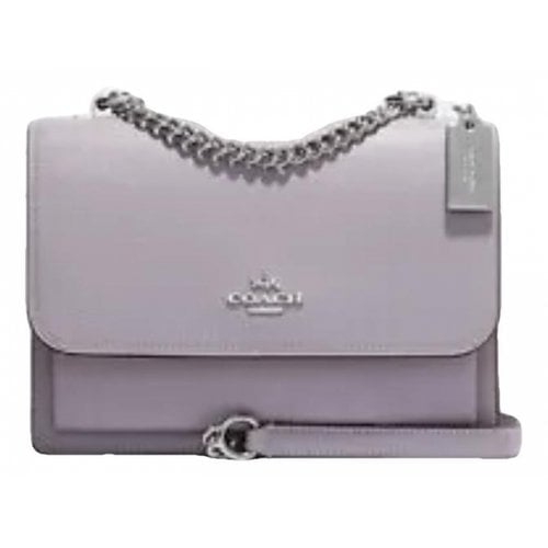 Pre-owned Coach Leather Handbag In Purple