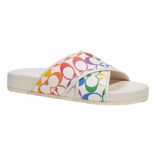 Pre-owned Coach Leather Sandals In Multicolour