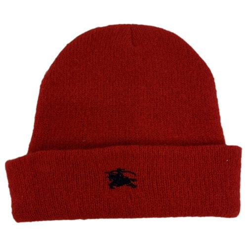 Pre-owned Burberry Wool Hat In Red