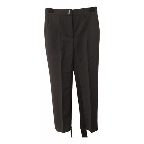 Pre-owned Givenchy Wool Chino Pants In Black