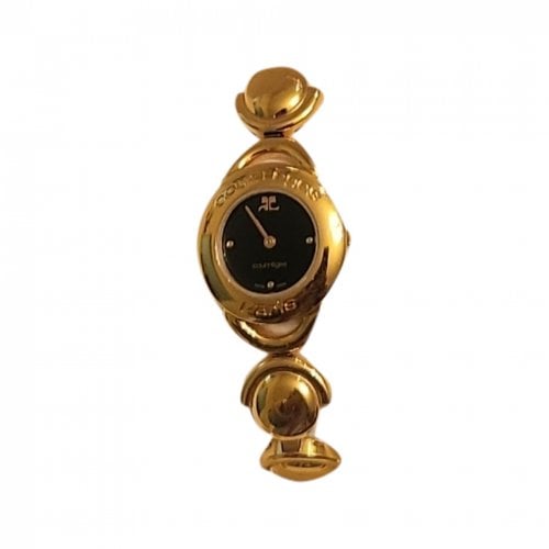 Pre-owned Courrèges Watch In Gold