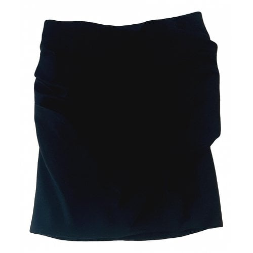 Pre-owned Akris Silk Mid-length Skirt In Black
