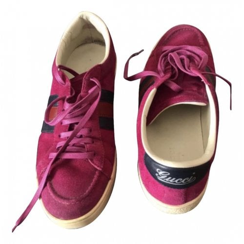 Pre-owned Gucci Trainers In Pink