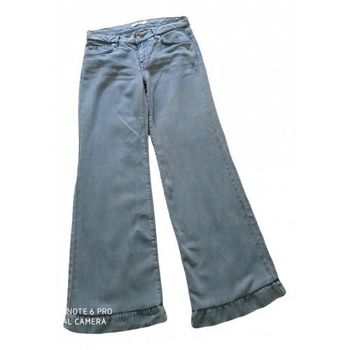 Pre-owned 7 For All Mankind Straight Jeans In Blue
