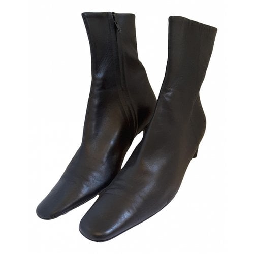 Pre-owned Emma Hope Leather Boots In Black