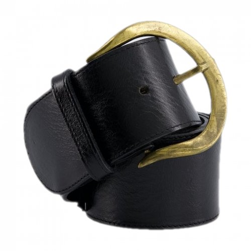 Pre-owned Massimo Dutti Leather Belt In Black