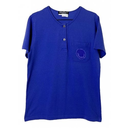 Pre-owned Ferragamo T-shirt In Blue