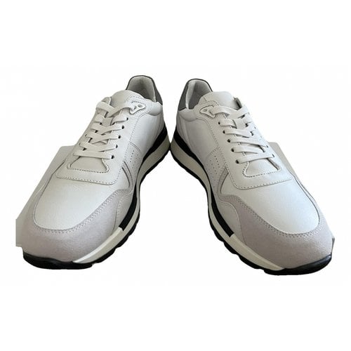 Pre-owned Bogner Leather Low Trainers In White