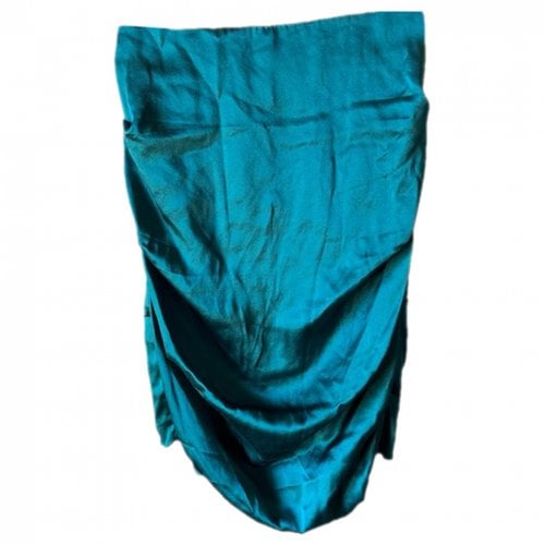 Pre-owned Elisabetta Franchi Silk Mini Skirt In Green