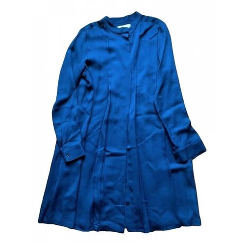 Pre-owned Michael Kors Silk Mid-length Dress In Blue