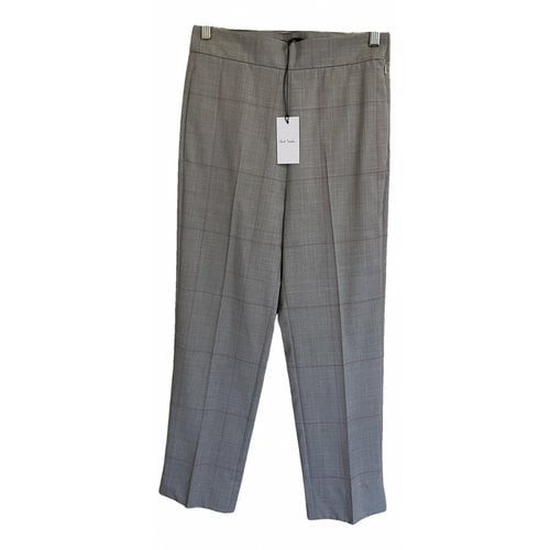 Pre-owned Paul Smith Wool Straight Pants In Grey