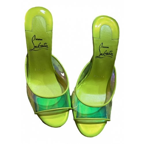 Pre-owned Christian Louboutin Sandal In Green