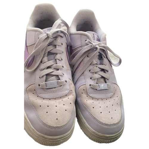 Pre-owned Nike Air Force 1 Velvet Trainers In Purple