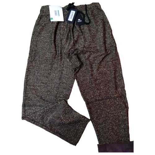 Pre-owned Tom Rebl Trousers In Gold