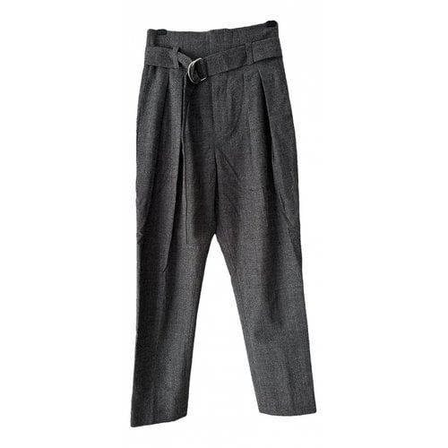 Pre-owned Iro Wool Trousers In Grey
