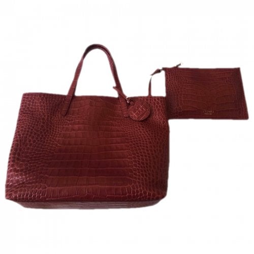 Pre-owned Escada Leather Tote In Red