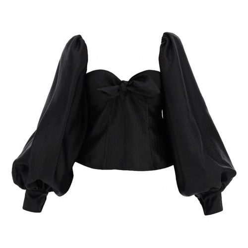 Pre-owned Attico Silk Blouse In Black