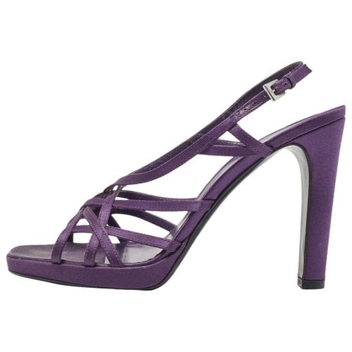 Pre-owned Prada Cloth Sandal In Purple