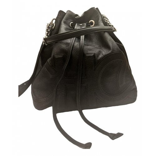 Pre-owned Jimmy Choo Leather Handbag In Black