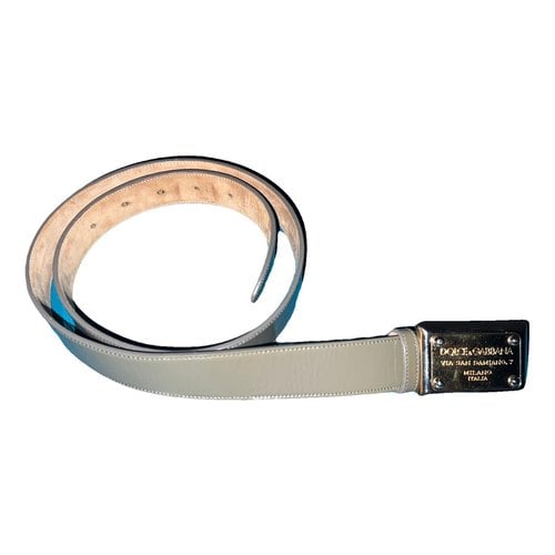 Pre-owned Dolce & Gabbana Patent Leather Belt In Anthracite