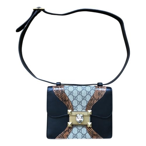 Pre-owned Gucci Osiride Leather Crossbody Bag In Black