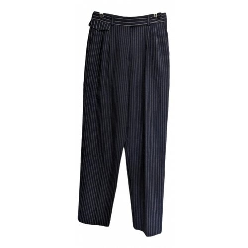 Pre-owned Claudie Pierlot Fall Winter 2019 Trousers In Blue