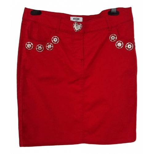 Pre-owned Moschino Mini Skirt In Red