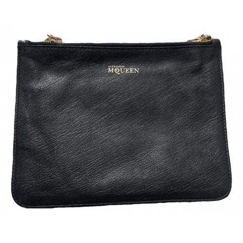 Pre-owned Alexander Mcqueen Leather Handbag In Black