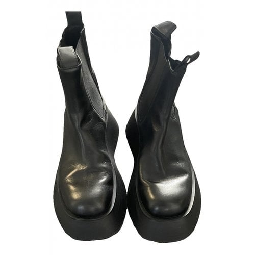 Pre-owned Giampaolo Viozzi Leather Boots In Black