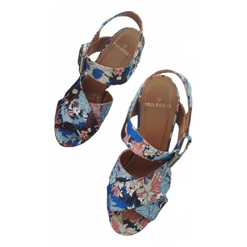 Pre-owned Mulberry Cloth Sandal In Blue