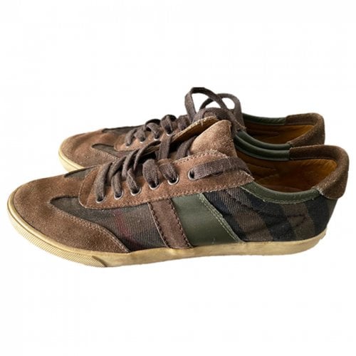 Pre-owned Burberry Low Trainers In Brown
