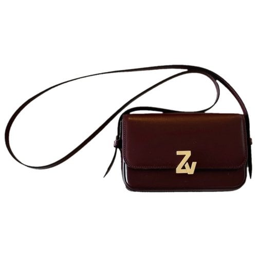 Pre-owned Zadig & Voltaire Leather Mini Bag In Burgundy