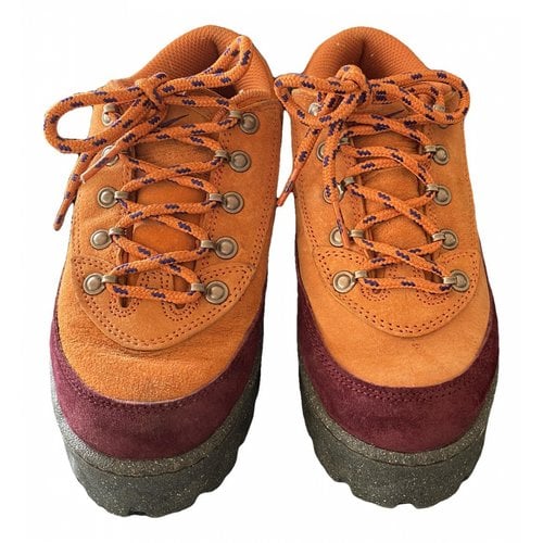 Pre-owned Nike Ankle Boots In Orange