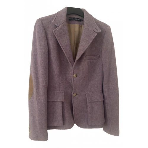 Pre-owned Ralph Lauren Wool Blazer In Purple