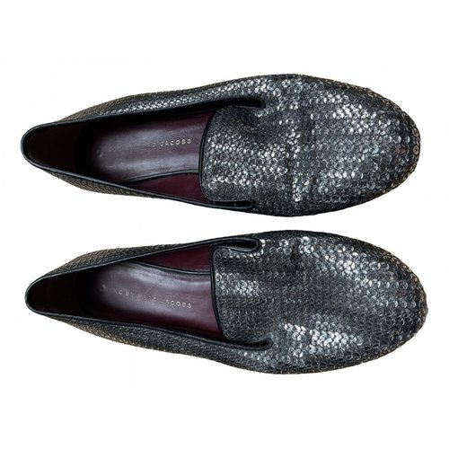 Pre-owned Marc By Marc Jacobs Glitter Flats In Anthracite