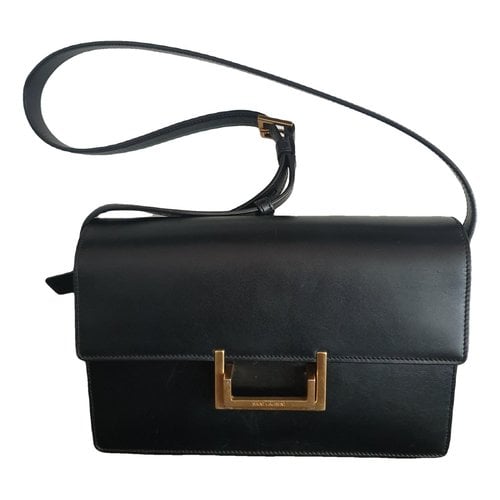 Pre-owned Saint Laurent Lulu Leather Handbag In Black