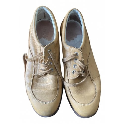 Pre-owned Hogan Leather Lace Ups In Beige