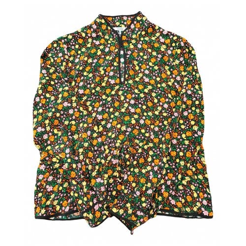 Pre-owned Ganni Silk Shirt In Multicolour