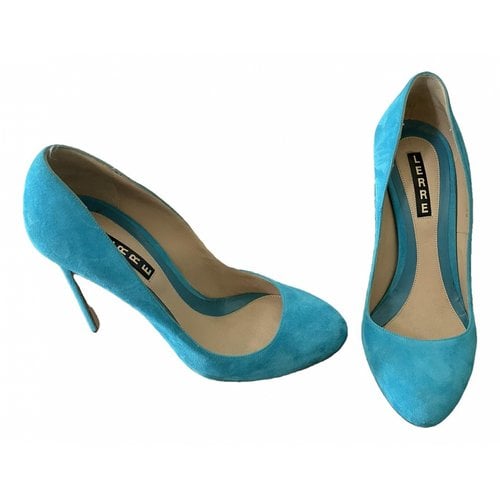 Pre-owned Lerre Heels In Turquoise