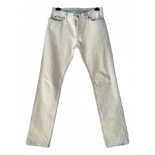 Pre-owned Maison Margiela Straight Jeans In White