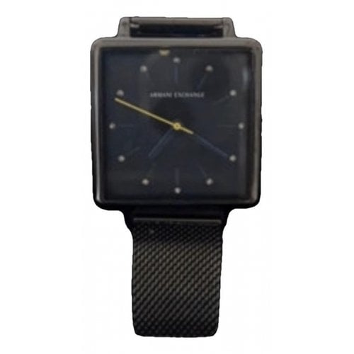 Pre-owned Armani Exchange Watch In Black