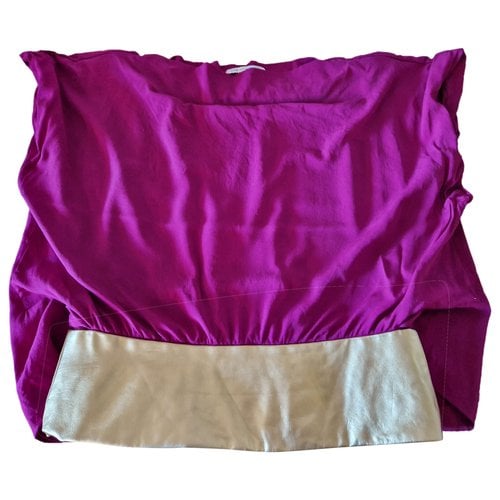 Pre-owned Diane Von Furstenberg Silk Top In Purple
