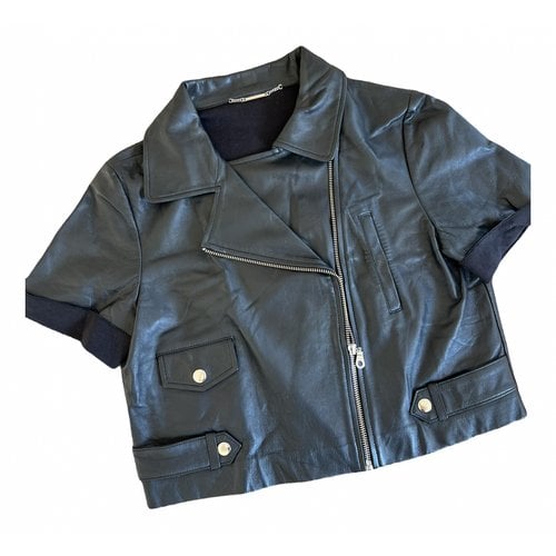 Pre-owned Seventy Leather Jacket In Black