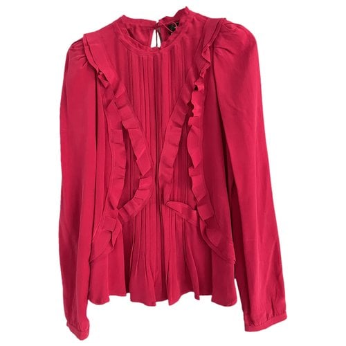 Pre-owned Isabel Marant Silk Blouse In Burgundy