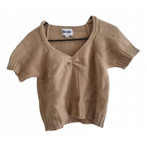 Pre-owned Rouje Wool T-shirt In Camel