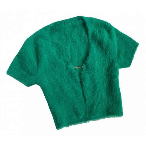 Pre-owned Jacquemus Faux Fur Top In Green