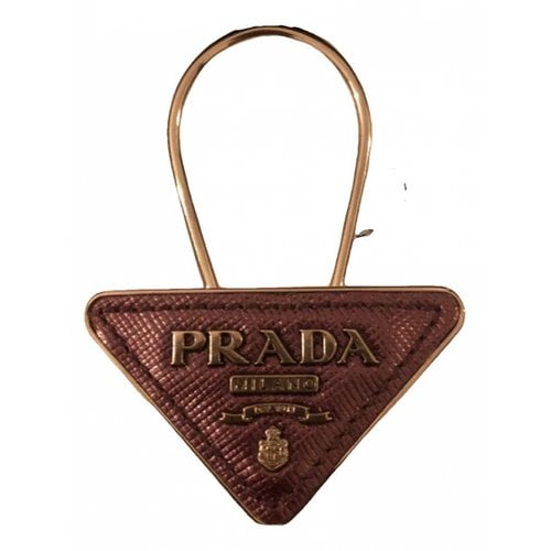 Pre-owned Prada Key Ring In Burgundy